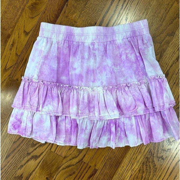 Generation Love Athena Tiered Tie Dye Skirt Light purple White Small - Picture 1 of 5